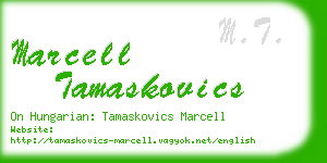 marcell tamaskovics business card